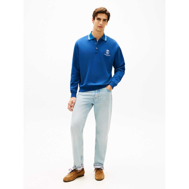 Tommy Hilfiger Tipped Collar Relaxed Rugby Sweatshirt image number 3